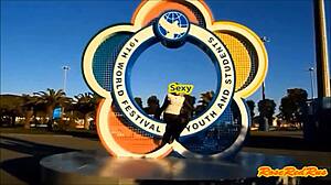 Check out this flashing in Olympic Park Sochi 2014