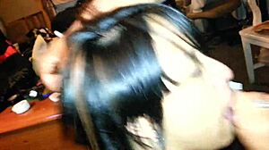 my ex girlfriend sucks cock gets cum everywhere