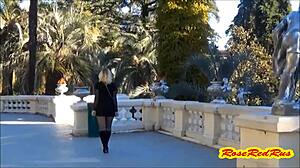 Some erotic photos of women flashing their legs in Olimpic park Sochi 2014