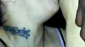 Big black cock lover gets messy with cum on face