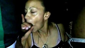 Big black cock lover gets messy with cum on face