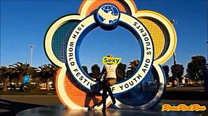 Check out this flashing in Olympic Park Sochi 2014