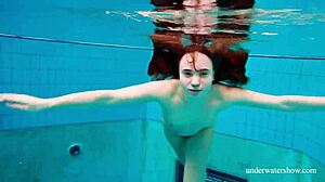 nina mohnatka reveals hairy pussy in steamy underwater scene