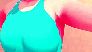 curvy anime girl dances with plump moves in kyo hentai animation. watch her sway!