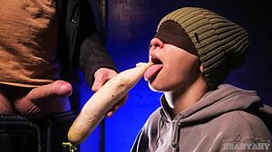 xsanyany's stepbrother uses her mouth for cock and cum. angry but happy.