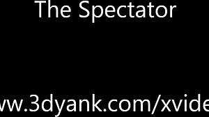 Rich 3d woman cuckolds her old husband with interracial double penetration