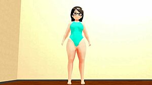 curvy anime girl dances with plump moves in kyo hentai animation. watch her sway!