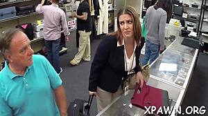 There is sex in the shop and it is rough and sexy