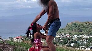 Public Ocean and Mountain Sex with Monster Cock and Tiny Pussy