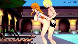 Nefertari Vivi, Nami, and Sanji in Wild Futanari and Intense Lesbian Sex - One Piece Hentai Action