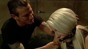 Nineteen-year-old blonde takes on intense BDSM and hardcore gagging