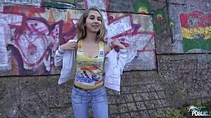 I’m just a teen punk girl trying public sex with a stranger for the first time outdoors