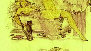 Classic vintage erotic illustrations bring old-school charm to life