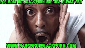 Filling hot black stepdaughter with massive load in ebony scene