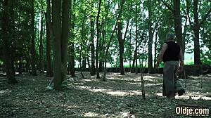 this sexy young redhead lures grandpa into wild doggystyle action.