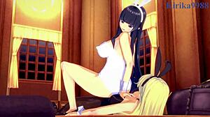 Intense Ikaruga and Katsuragi Futanari Action