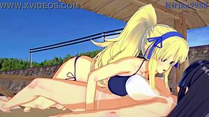 Intense Ikaruga and Katsuragi Futanari Action
