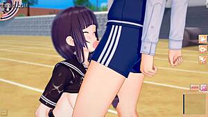 Big Tits JK Futaba Feels Intense Pleasure From Tit Massage In 3D Anime