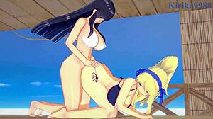 Intense Ikaruga and Katsuragi Futanari Action