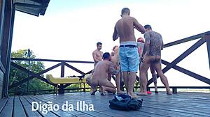 Outdoor fat ass fucking