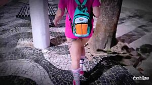 Devilish Babe Caught by Stranger for Intense Anal Pounding Session