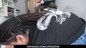 Latinleche - Latino Worker Earns Extra Cash with Boss in Pool Area.