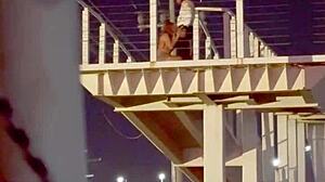 I watch this couple fuck passionately on the public bridge
