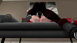 Second Life black stud breeds white chick in wild scene. Big tits and creampie action dominate anime sex.