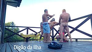 Outdoor fat ass fucking