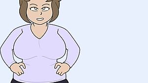 Hot animated sex with stepmother on chore day