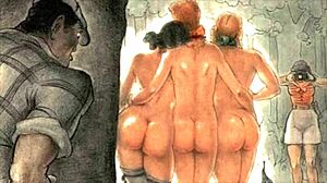 vintage erotic drawings blend retro charm with spicy twists