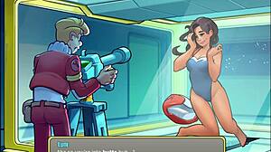 let's play space rescue code pink test and see holo-pictures of lune. adventure in the game.