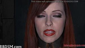 babe endures rough tight pussy bondage