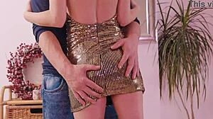 he couldn't resist fucking me before the 2025 new year's eve party, my heels and miniskirt driving him wild