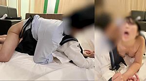 Lina Gets Creampie with Dirty Talk from Manager in Cosplay