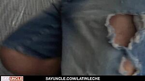 Latinleche - Latino Worker Earns Extra Cash with Boss in Pool Area.