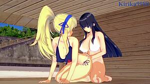 Intense Ikaruga and Katsuragi Futanari Action