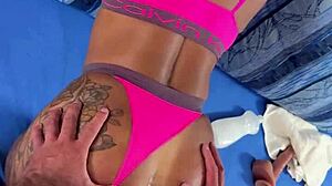 Treasure hunter scores homemade anal doggystyle in garage with tattooed Brazilian