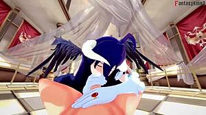 Albedo in wild POV fuck from Overlord fantasy