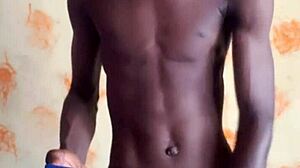 Masturbation with oiled up big cock