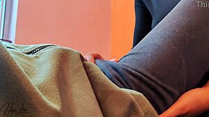 stepsister sucks stepbrother's big black cock