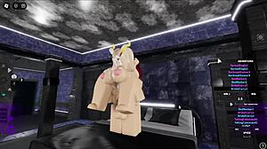 blonde succubus enjoys cat boy's big cock in her pussy