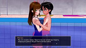 Beautiful Asian girl gets anal sex in cartoon video