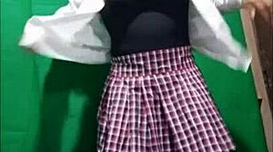 Student seduces teacher with homemade porn of her big tits and juicy pussy