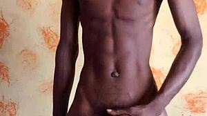 Masturbation with oiled up big cock