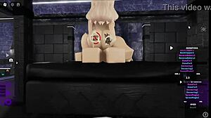 blonde succubus enjoys cat boy's big cock in her pussy