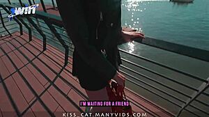 Public pickup ends in rough anal and creampie accident