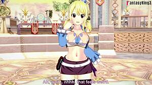 Lucy Heartfilia's deepthroat adventure in Fairy Tail series