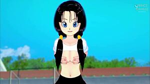 Videl thanks for teaching her to fly - DBZ