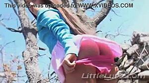 little lupe masturbates outdoors